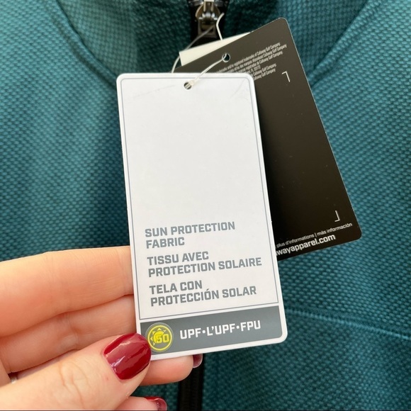 NWT Callaway 1/4 Quarter Zip Pullover Golf Weather Series Dark Green Teal Size L - Picture 11 of 14